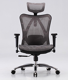 כסא משרדי אורטופדי SIHOO M57 BLACK & DARK GRAY כיסא משרדי ארגונומי ואורתופדי שחור ואפור כהה